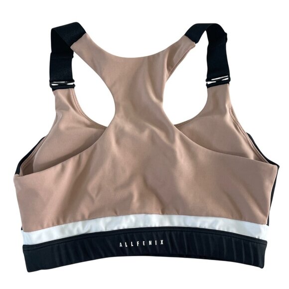 All Fenix Ivy Beige‎ Multi Color Block High-Impact Sports Bra Size Medium $65 - Picture 9 of 14
